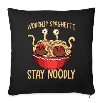 The Flying Spaghetti Monster - Sofa pillowcase 17,3'' x 17,3'' (45 x 45 cm) - black - Front