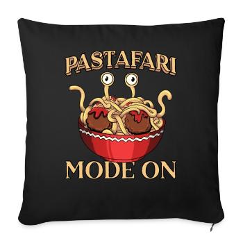 Flying Spaghetti Monster FSM Pastafarian - Sofa pillowcase 17,3'' x 17,3'' (45 x 45 cm) - black - Front