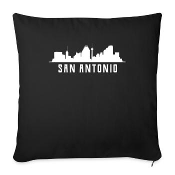 San Antonio Skyline - Sofa pillowcase 17,3'' x 17,3'' (45 x 45 cm) - black - Front