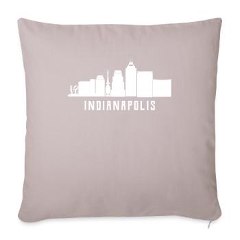 Indianapolis Skyline - Sofakissenbezug 45 x 45 cm - helles Taupe - Vorne