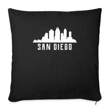 San Diego Skyline - Sofakissenbezug 45 x 45 cm - Schwarz - Vorne