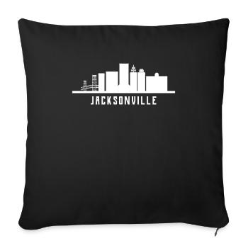 Ligne d’horizon de Jacksonville - Housse de coussin décorative 45 x 45 cm - noir - Devant