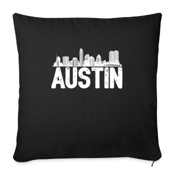 Austin Skyline - Sofakissenbezug 45 x 45 cm - Schwarz - Vorne