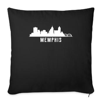Memphis Skyline - Sofa pillowcase 17,3'' x 17,3'' (45 x 45 cm) - black - Front