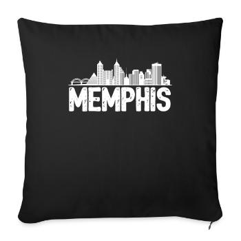 Memphis Skyline - Sofa pillowcase 17,3'' x 17,3'' (45 x 45 cm) - black - Front