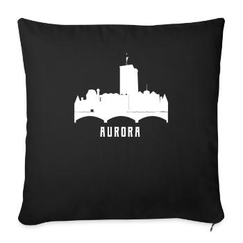 Aurora Skyline - Sofa pillowcase 17,3'' x 17,3'' (45 x 45 cm) - black - Front