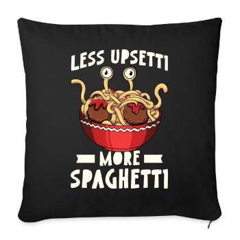 Flying Spaghetti Monster FSM Pastafari Pastafar - Sofa pillowcase 17,3'' x 17,3'' (45 x 45 cm) - black - Front