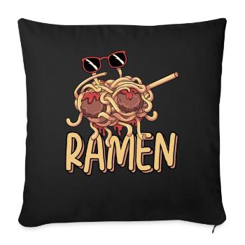 Dabbing Flying Spaghetti Monsters Pastafarian - Sofa pillowcase 17,3'' x 17,3'' (45 x 45 cm) - black - Front