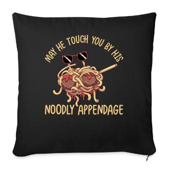 Dabbing Flying Spaghetti Monsters Pastafarian - Sofa pillowcase 17,3'' x 17,3'' (45 x 45 cm) - black - Front