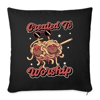 Dab Flying Spaghetti Monster - Sofa pillowcase 17,3'' x 17,3'' (45 x 45 cm) - black - Front