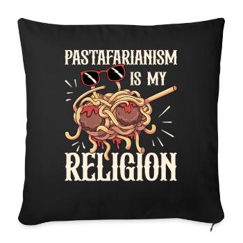 Dabbing Flying Spaghetti Monsters Pastafarian - Housse de coussin décorative 45 x 45 cm - noir - Devant