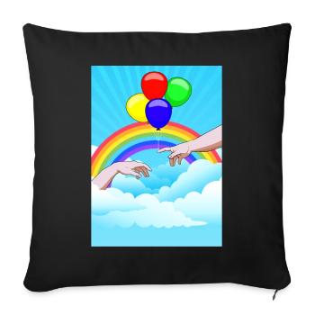 Création esthétique Clowncore de ballons Adam - Housse de coussin décorative 45 x 45 cm - noir - Devant