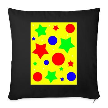 Clowncore Aesthetic Pattern - Sofakissenbezug 45 x 45 cm - Schwarz - Vorne