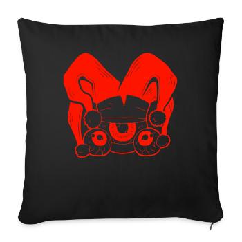 Clowncore Aesthetic Weirdcore Eyeballs - Sofakissenbezug 45 x 45 cm - Schwarz - Vorne