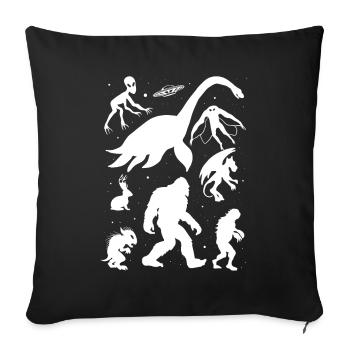 Cryptidcore Aesthetic Cryptozoology - Sofa pillowcase 17,3'' x 17,3'' (45 x 45 cm) - black - Front