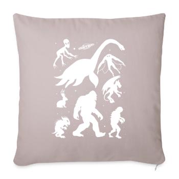 Cryptidcore Aesthetic Cryptozoology - Sofa pillowcase 17,3'' x 17,3'' (45 x 45 cm) - light taupe - Front