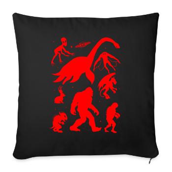 Cryptidcore Aesthetic Cryptid Monsters - Sofa pillowcase 17,3'' x 17,3'' (45 x 45 cm) - black - Front