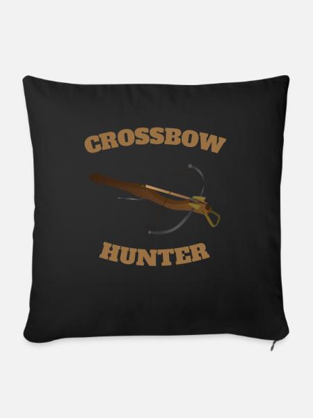 Armbrust Crossbow Hunter Bogensport - Sofakissenbezug 45 x 45 cm - Schwarz