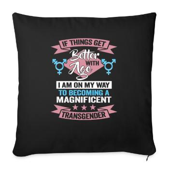 Bisexell Transgender Pride Day LGBT - Sofakissenbezug 45 x 45 cm - Schwarz - Vorne