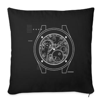 Wristwatches skeletonized luxury watches watch - Sofa pillowcase 17,3'' x 17,3'' (45 x 45 cm) - black - Front