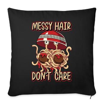 Flying Spaghetti Monster Pastafarian Pastafari - Sofa pillowcase 17,3'' x 17,3'' (45 x 45 cm) - black - Front