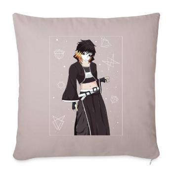 Angura Kei Sombre Japonais Esthétique Gothique - Housse de coussin décorative 45 x 45 cm - taupe clair - Devant