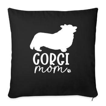 Corgi gallois - Housse de coussin décorative 45 x 45 cm - noir - Devant