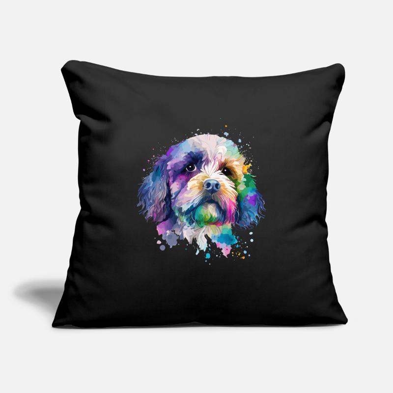 Cockapoo pour les amoureux des chiens Spoodle Housse de coussin décorative 45 x 45 cm
