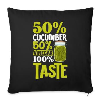 100 Prozent Geschmack - Gurken - Sofakissenbezug 45 x 45 cm - Schwarz - Vorne