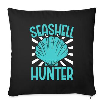 Seashell Hunter - Mussels - Sofa pillowcase 17,3'' x 17,3'' (45 x 45 cm) - black - Front