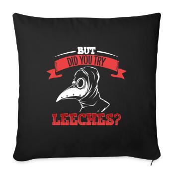 Already leeches tried - plague doctor - Sofa pillowcase 17,3'' x 17,3'' (45 x 45 cm) - black - Front