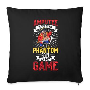 Amputee is my name - Bein Prothese - Sofakissenbezug 45 x 45 cm - Schwarz - Vorne