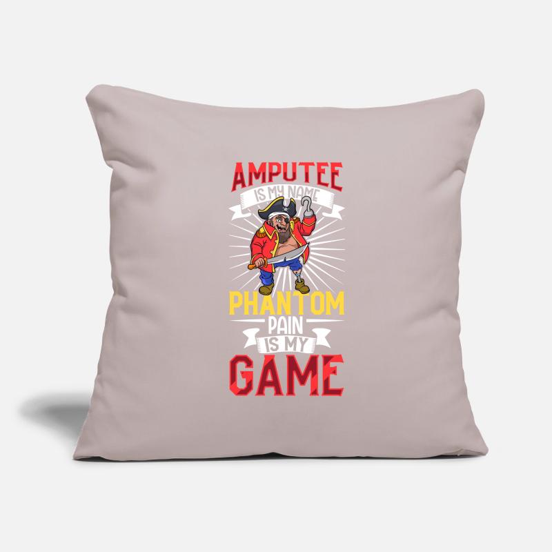 Amputé est mon nom - Prothèse de jambe Housse de coussin décorative 45 x 45 cm