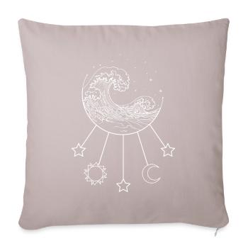 Bohemian Aesthetic Celestial - Sofa pillowcase 17,3'' x 17,3'' (45 x 45 cm) - light taupe - Front