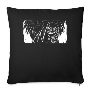 Bohemian Aesthetic Anime Boy Eyes Celestial - Sofakissenbezug 45 x 45 cm - Schwarz - Vorne