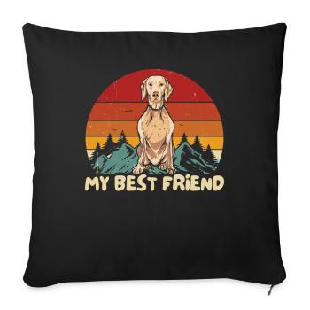 Weimaraner - Sofa pillowcase 17,3'' x 17,3'' (45 x 45 cm) - black - Front
