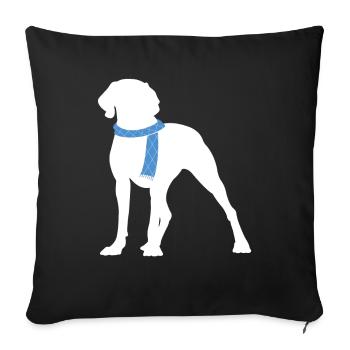 Weimaraner - Sofa pillowcase 17,3'' x 17,3'' (45 x 45 cm) - black - Front