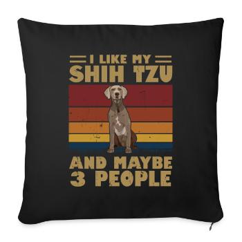Weimaraner - Housse de coussin décorative 45 x 45 cm - noir - Devant