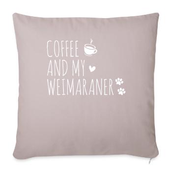 Weimaraner - Sofakissenbezug 45 x 45 cm - helles Taupe - Vorne