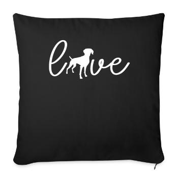 Weimaraner - Sofa pillowcase 17,3'' x 17,3'' (45 x 45 cm) - black - Front