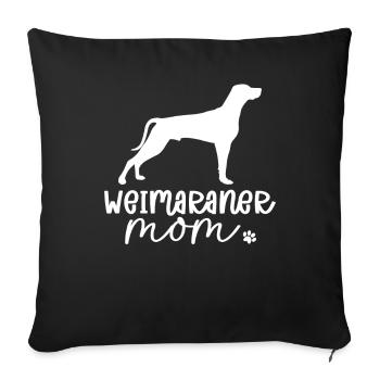 Weimaraner - Housse de coussin décorative 45 x 45 cm - noir - Devant