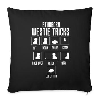 West Highland Terrier - Sofa pillowcase 17,3'' x 17,3'' (45 x 45 cm) - black - Front