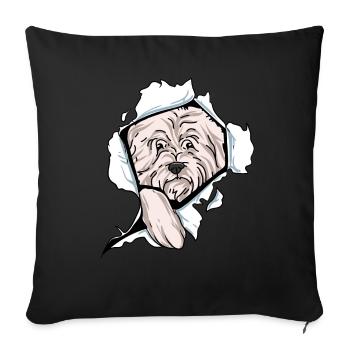 West Highland Terrier - Sofa pillowcase 17,3'' x 17,3'' (45 x 45 cm) - black - Front