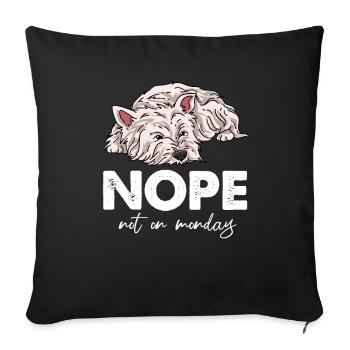 West Highland Terrier - Sofa pillowcase 17,3'' x 17,3'' (45 x 45 cm) - black - Front