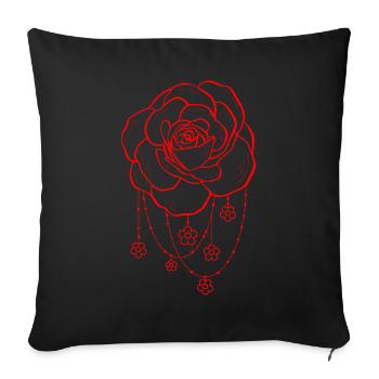 Bohemian Aesthetic Rose Soft Grunge - Sofa pillowcase 17,3'' x 17,3'' (45 x 45 cm) - black - Front
