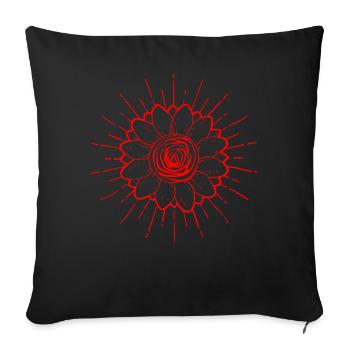 Bohemian Aesthetic Sunflower Soft Grunge - Sofa pillowcase 17,3'' x 17,3'' (45 x 45 cm) - black - Front