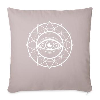 Bohemian Aesthetic Weirdcore Eyes - Sofa pillowcase 17,3'' x 17,3'' (45 x 45 cm) - light taupe - Front
