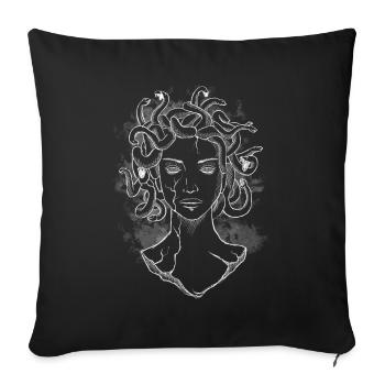 Art Academia Aesthetic Medusa Greek Mythology - Sofa pillowcase 17,3'' x 17,3'' (45 x 45 cm) - black - Front