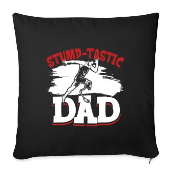 Best dad with prosthetic leg - Sofa pillowcase 17,3'' x 17,3'' (45 x 45 cm) - black - Front