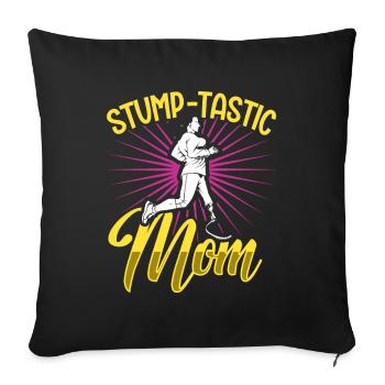 Best mom with prosthetic leg - Sofa pillowcase 17,3'' x 17,3'' (45 x 45 cm) - black - Front
